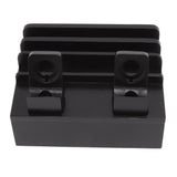 Bamboo Charging Station Multifunction 5 Ports Charging Station Rack for Phones Tablets Watches Electronics Black