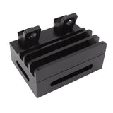 Bamboo Charging Station Multifunction 5 Ports Charging Station Rack for Phones Tablets Watches Electronics Black - Top-Down View