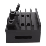 Bamboo Charging Station Multifunction 5 Ports Charging Station Rack for Phones Tablets Watches Electronics Black