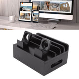 Bamboo Charging Station Multifunction 5 Ports Charging Station Rack for Phones Tablets Watches Electronics Black