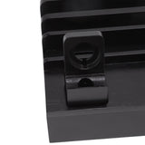 Bamboo Charging Station Multifunction 5 Ports Charging Station Rack for Phones Tablets Watches Electronics Black