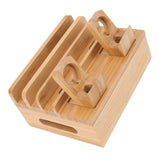 Bamboo Charging Station Multifunction 5 Ports Charging Station Rack for Phones Tablets Watches Electronics Natural Color - Extra Image
