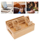 Bamboo Charging Station Multifunction 5 Ports Charging Station Rack for Phones Tablets Watches Electronics Natural Color - Extra Image