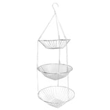 3 Tier Kitchen Hanging Fruit Basket Iron Wire Fruit Vegetable Flower Hanging Storage Basket for Indoor Outdoor - Extra Image