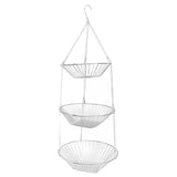 3 Tier Kitchen Hanging Fruit Basket Iron Wire Fruit Vegetable Flower Hanging Storage Basket for Indoor Outdoor - Extra Image