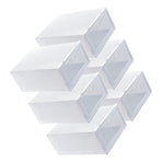 6PCS Shoe Storage Box Large White Thickened Transparent Clamshell Shoe Organizer Case for Home