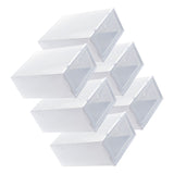 6PCS Shoe Storage Box Large White Thickened Transparent Clamshell Shoe Organizer Case for Home - Side View