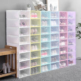 6PCS Shoe Storage Box Large White Thickened Transparent Clamshell Shoe Organizer Case for Home - Extra Image