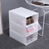 6PCS Shoe Storage Box Large White Thickened Transparent Clamshell Shoe Organizer Case for Home - Extra Image