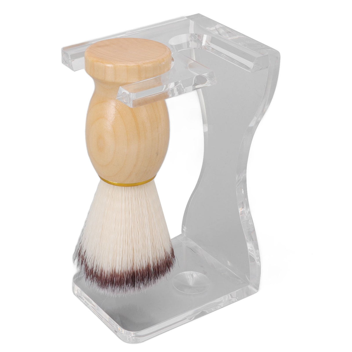 3 PCS Men Shaving Brush Set Acrylic Brush Holder Bubble Bowl Nylon Bristle Brush Kit