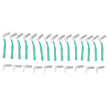 25Pcs L Shape Push Pull Interdental Brush Oral Care Teeth Whitening Dental Tooth Pick Tooth Orthodontic Cleaning Brush Green
