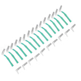 25Pcs L Shape Push Pull Interdental Brush Oral Care Teeth Whitening Dental Tooth Pick Tooth Orthodontic Cleaning Brush Green - Front View