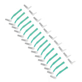 25Pcs L Shape Push Pull Interdental Brush Oral Care Teeth Whitening Dental Tooth Pick Tooth Orthodontic Cleaning Brush Green - Side View