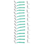 25Pcs L Shape Push Pull Interdental Brush Oral Care Teeth Whitening Dental Tooth Pick Tooth Orthodontic Cleaning Brush Green