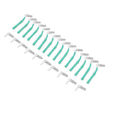 25Pcs L Shape Push Pull Interdental Brush Oral Care Teeth Whitening Dental Tooth Pick Tooth Orthodontic Cleaning Brush Green