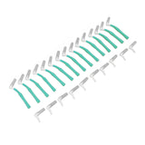 25Pcs L Shape Push Pull Interdental Brush Oral Care Teeth Whitening Dental Tooth Pick Tooth Orthodontic Cleaning Brush Green - Low Angle