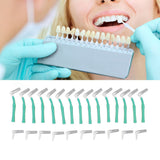 25Pcs L Shape Push Pull Interdental Brush Oral Care Teeth Whitening Dental Tooth Pick Tooth Orthodontic Cleaning Brush Green - Extra Image