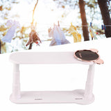 Clothes Hanger Storage Rack Multifunctional Punch Free Hanger Hook Home Balcony Clip Hanger Collector White - Extra Image