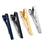 4Pcs Men Tie Clip Copper Fashionable Elegant Slick Finish 4 Colors Male Tie Neck Clamp Set