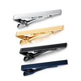 4Pcs Men Tie Clip Copper Fashionable Elegant Slick Finish 4 Colors Male Tie Neck Clamp Set