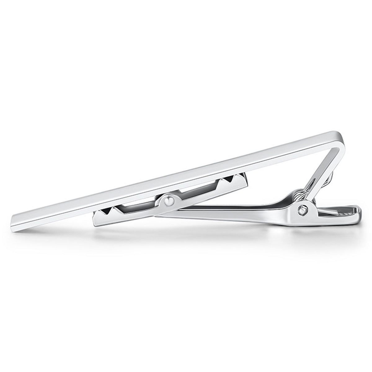 4Pcs Men Tie Clip Copper Fashionable Elegant Slick Finish 4 Colors Male Tie Neck Clamp Set