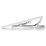 4Pcs Men Tie Clip Copper Fashionable Elegant Slick Finish 4 Colors Male Tie Neck Clamp Set - Close-Up Angle