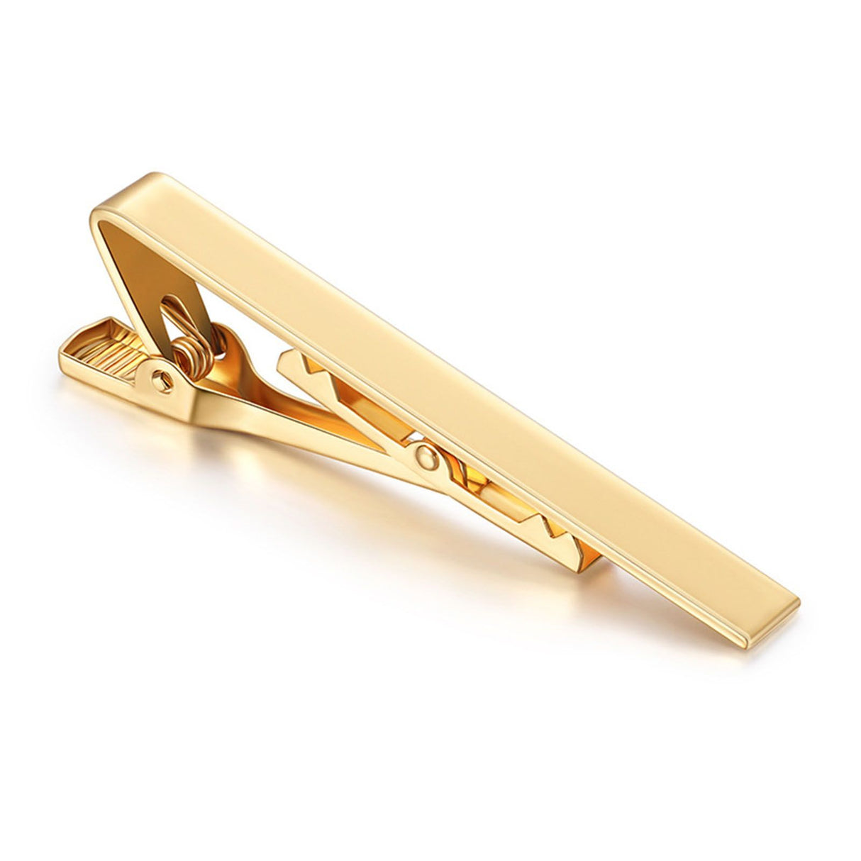 4Pcs Men Tie Clip Copper Fashionable Elegant Slick Finish 4 Colors Male Tie Neck Clamp Set