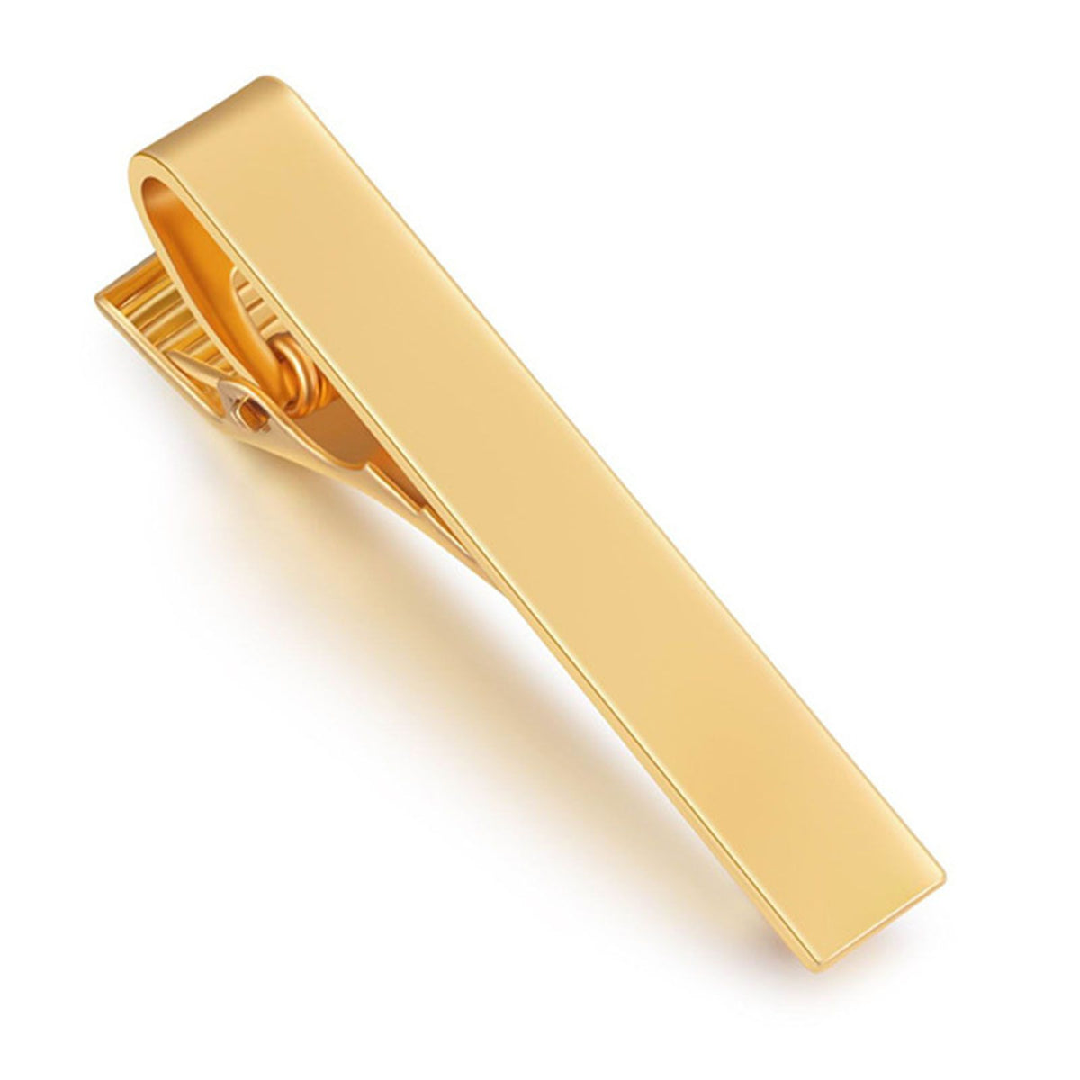 4Pcs Men Tie Clip Copper Fashionable Elegant Slick Finish 4 Colors Male Tie Neck Clamp Set