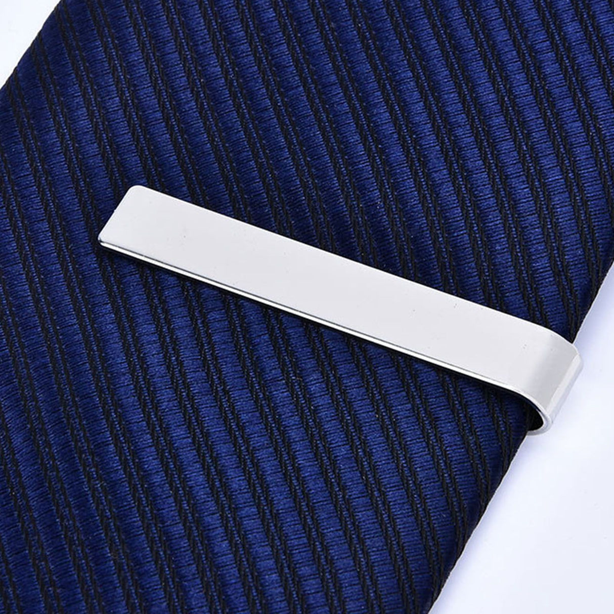 4Pcs Men Tie Clip Copper Fashionable Elegant Slick Finish 4 Colors Male Tie Neck Clamp Set