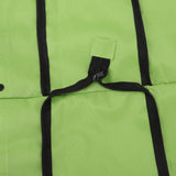 Shopping Cart Foldable Bag Large Capacity Zipper Design Oxford Cloth with Wheel for Camping Green