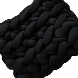 Wool Tote Purse Bag Cute Exquisite Hand Woven Fine Workmanship Wool Shoulder Bag for Daily Life Black