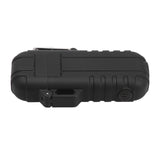 Outdoor Double Arc Electric Lighter Portable Waterproof Flashlight Lighter Charging Pulse Windproof Lighter Black