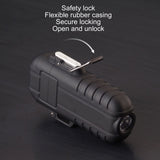 Outdoor Double Arc Electric Lighter Portable Waterproof Flashlight Lighter Charging Pulse Windproof Lighter Black - Extra Image