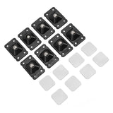 Mini Caster Wheels Adhesive 360 Degree Rotation Roller Wheels for Mini Furniture Storage Box Black - Rear View