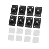 Mini Caster Wheels Adhesive 360 Degree Rotation Roller Wheels for Mini Furniture Storage Box Black