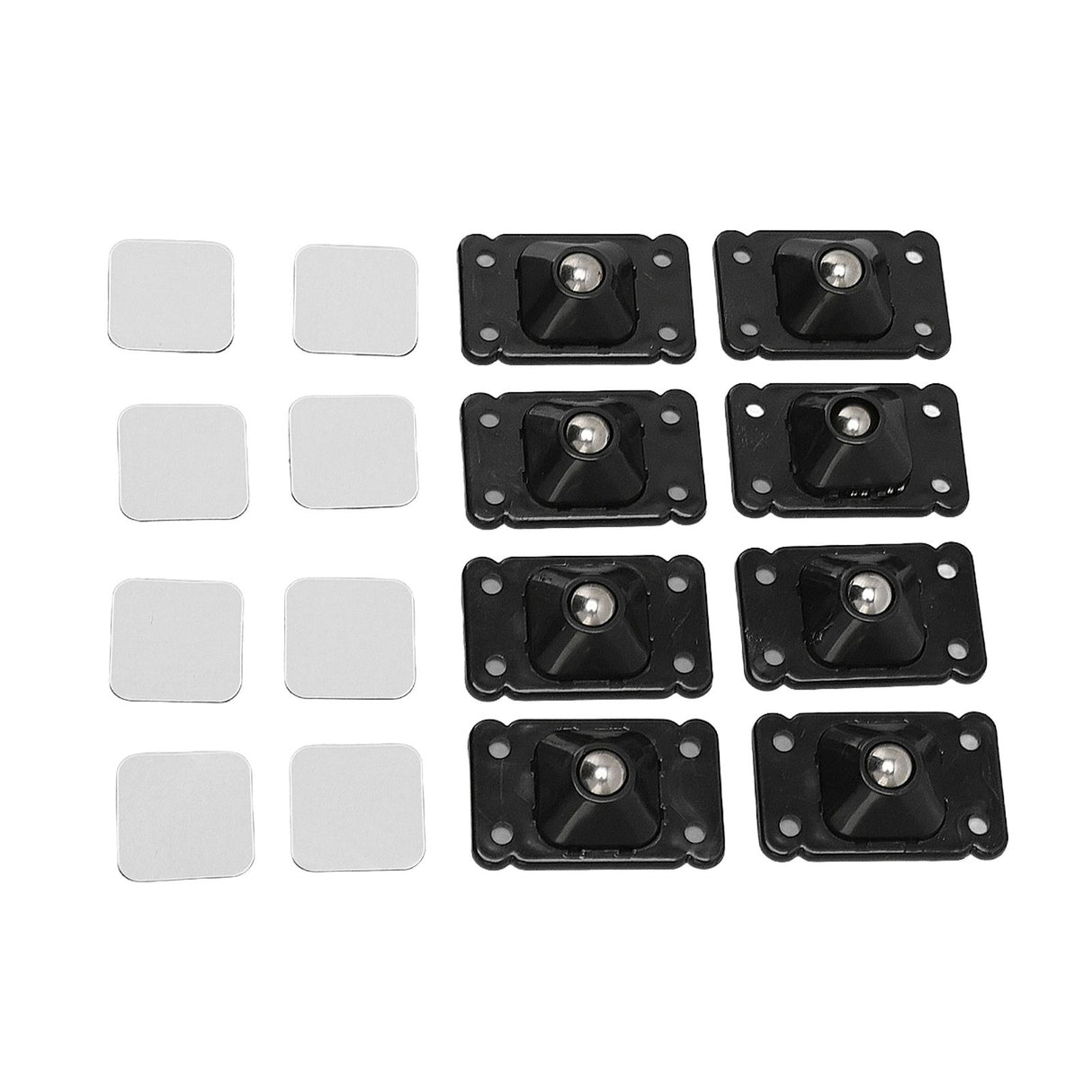 Mini Caster Wheels Adhesive 360 Degree Rotation Roller Wheels for Mini Furniture Storage Box Black