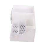 Cosmetic Storage Box Elegant Multifunctional Countertop Makeup Organizer with Drawers for School Office Art Supplies M White
