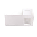 Cosmetic Storage Box Elegant Multifunctional Countertop Makeup Organizer with Drawers for School Office Art Supplies M White - Rear View