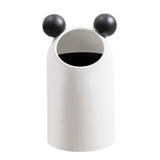Trash Can Inclined Opening Large Capacity Modern Look Thickened Garbage Bin for Kitchen Bathroom Office Living Room White