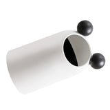 Trash Can Inclined Opening Large Capacity Modern Look Thickened Garbage Bin for Kitchen Bathroom Office Living Room White