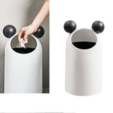 Trash Can Inclined Opening Large Capacity Modern Look Thickened Garbage Bin for Kitchen Bathroom Office Living Room White - 45-Degree Angle