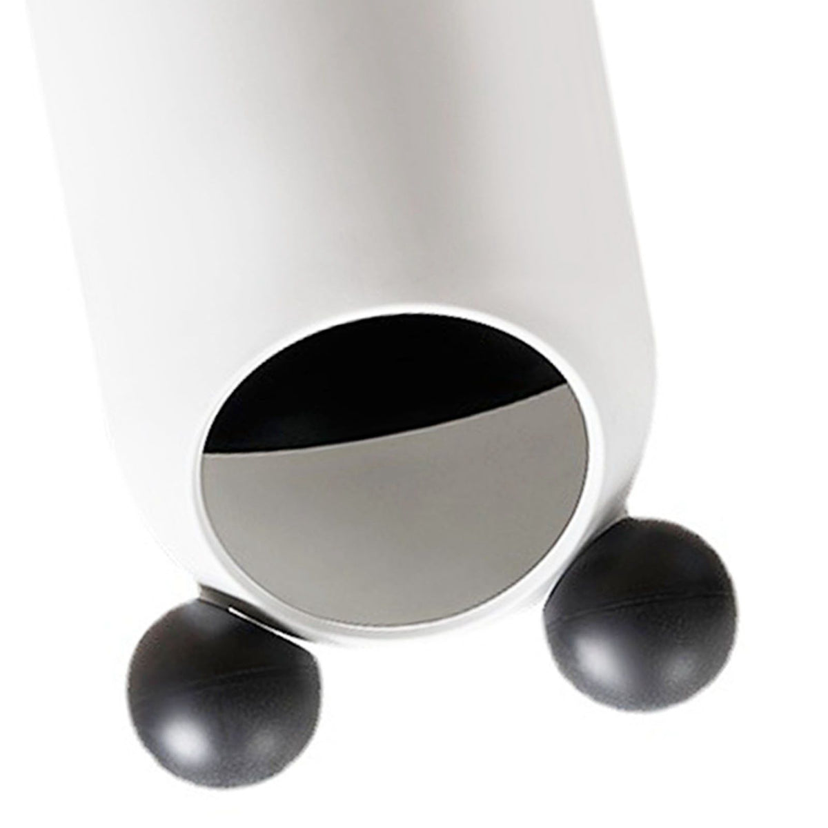 Trash Can Inclined Opening Large Capacity Modern Look Thickened Garbage Bin for Kitchen Bathroom Office Living Room White