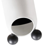 Trash Can Inclined Opening Large Capacity Modern Look Thickened Garbage Bin for Kitchen Bathroom Office Living Room White - Close-Up Angle