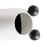 Trash Can Inclined Opening Large Capacity Modern Look Thickened Garbage Bin for Kitchen Bathroom Office Living Room White