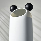Trash Can Inclined Opening Large Capacity Modern Look Thickened Garbage Bin for Kitchen Bathroom Office Living Room White