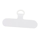 Universal Mobile Phone Lanyard Patch Nylon Cell Phone Hanging Rope Tab Connection Attachment White - Front View