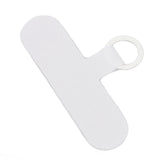 Universal Mobile Phone Lanyard Patch Nylon Cell Phone Hanging Rope Tab Connection Attachment White - Side View