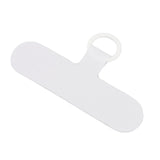 Universal Mobile Phone Lanyard Patch Nylon Cell Phone Hanging Rope Tab Connection Attachment White - Top-Down View