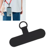 Universal Mobile Phone Lanyard Patch Nylon Cell Phone Hanging Rope Tab Connection Attachment Black