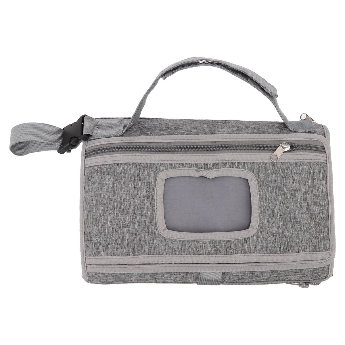 Diaper Pad Baby Changing Mat Mommy Bag with Handle Strap Foldable Detachable Travel Changing Pad Grey